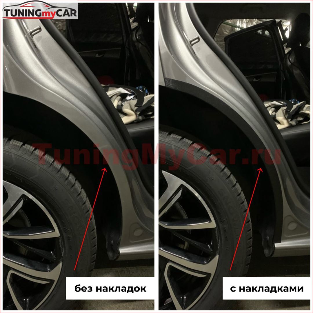 Накладки на внутренние части задних арок БЕЗ СКОТЧА для Haval Jolion 2021-